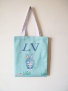 LV 二驢印刷棉布手提袋，